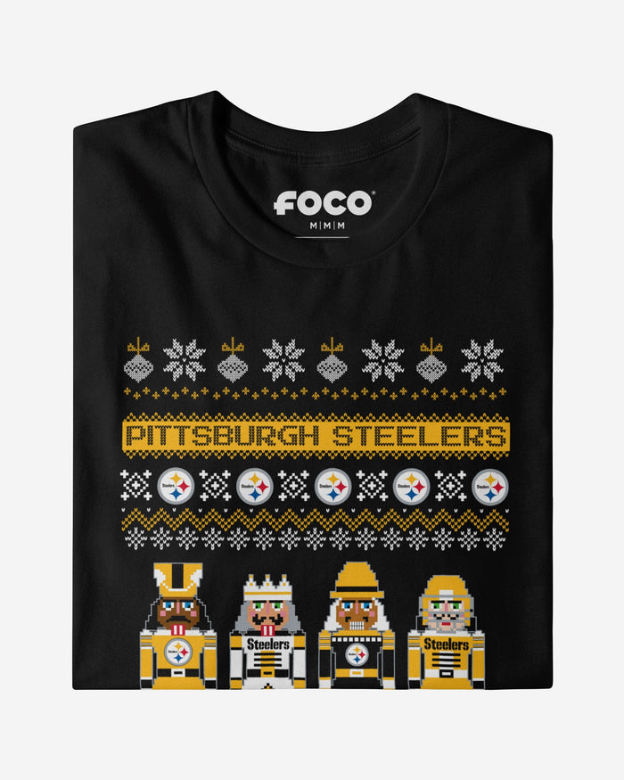 Pittsburgh Steelers Holiday Nutcracker Sweater T-Shirt FOCO - FOCO.com