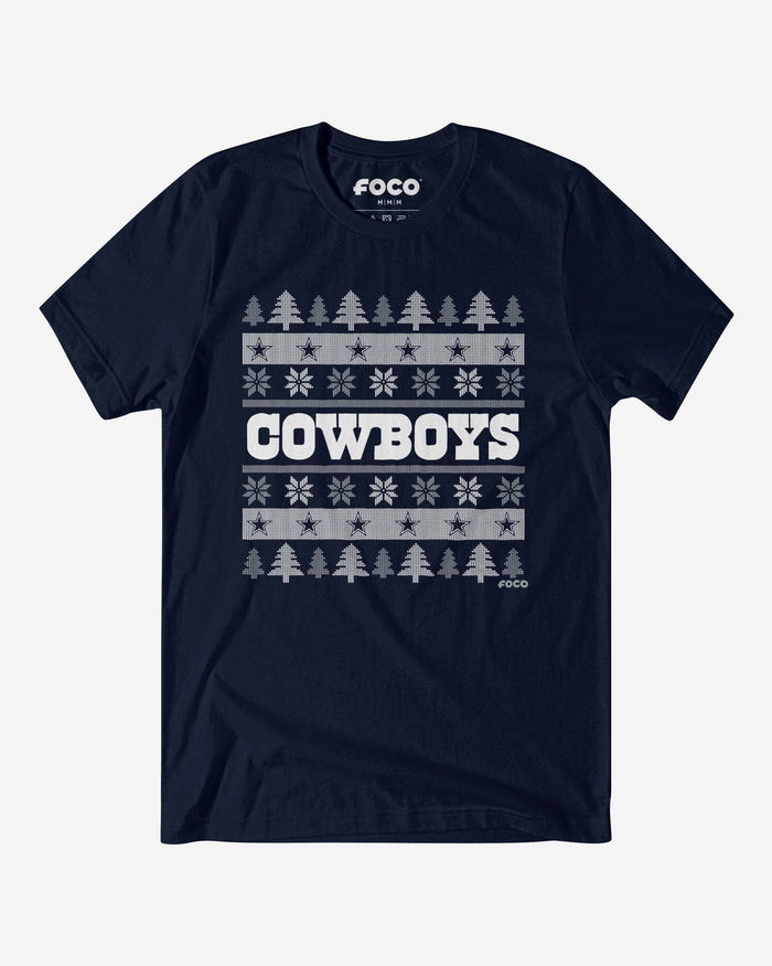 Dallas Cowboys Holiday Sweater T-Shirt FOCO S - FOCO.com