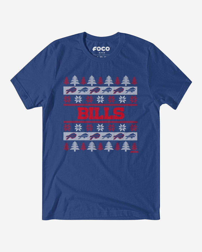 Buffalo Bills Holiday Sweater T-Shirt FOCO S - FOCO.com