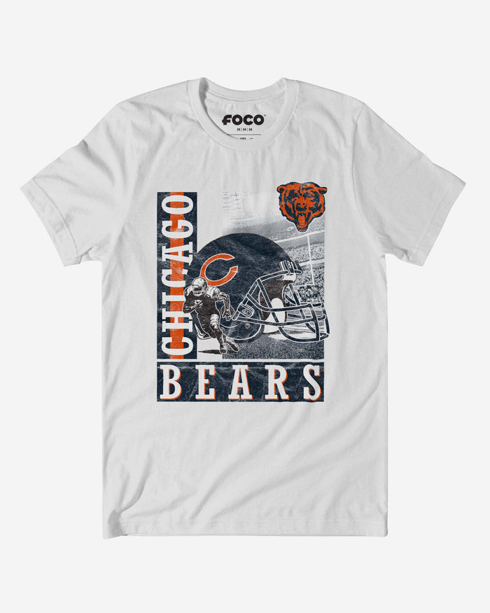 Chicago Bears Helmet Dash T-Shirt FOCO S - FOCO.com