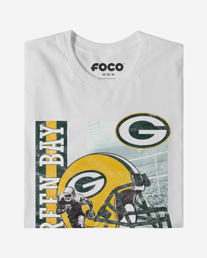 Green Bay Packers Helmet Dash T-Shirt FOCO - FOCO.com