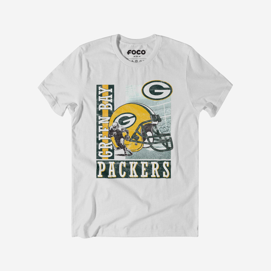 Green Bay Packers Helmet Dash T-Shirt FOCO S - FOCO.com