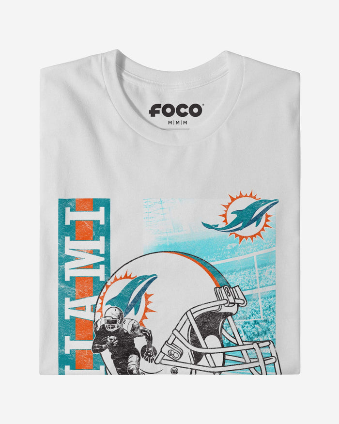 Miami Dolphins Helmet Dash T-Shirt FOCO - FOCO.com