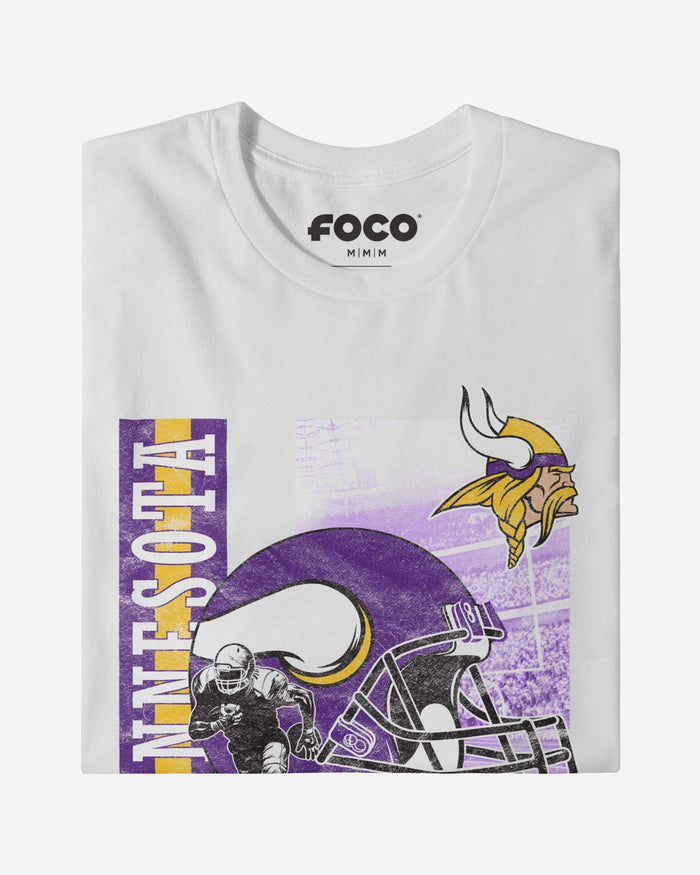 Minnesota Vikings Helmet Dash T-Shirt FOCO - FOCO.com