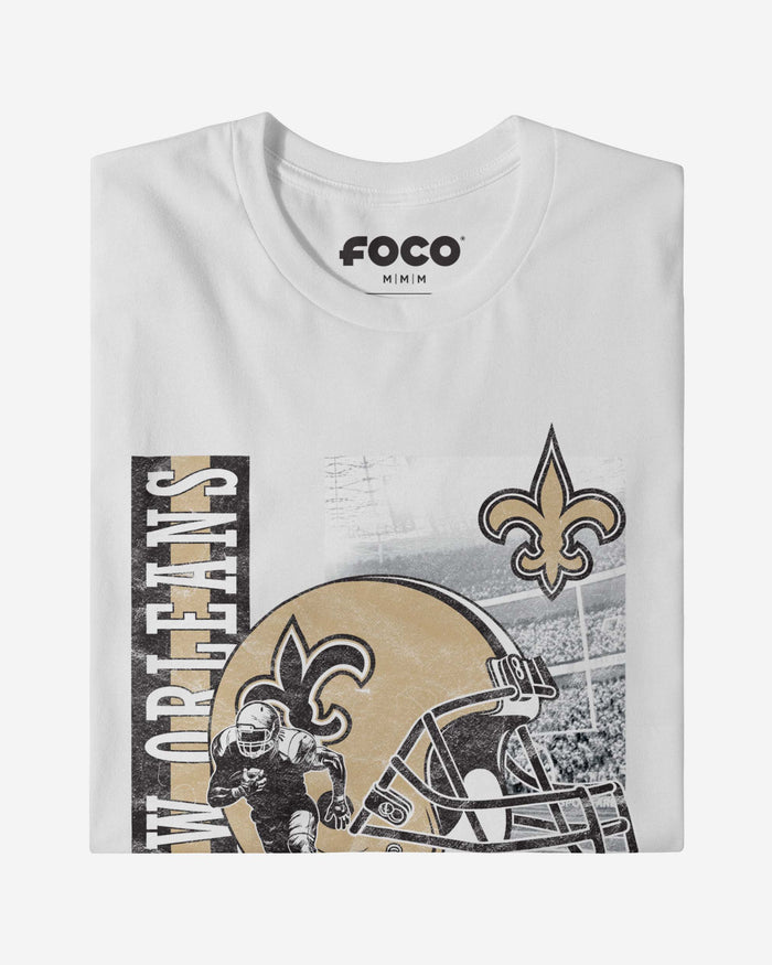 New Orleans Saints Helmet Dash T-Shirt FOCO - FOCO.com