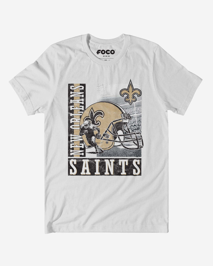 New Orleans Saints Helmet Dash T-Shirt FOCO S - FOCO.com