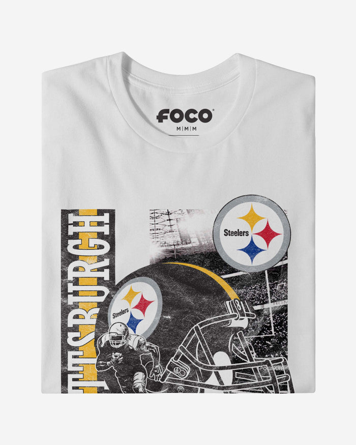 Pittsburgh Steelers Helmet Dash T-Shirt FOCO - FOCO.com