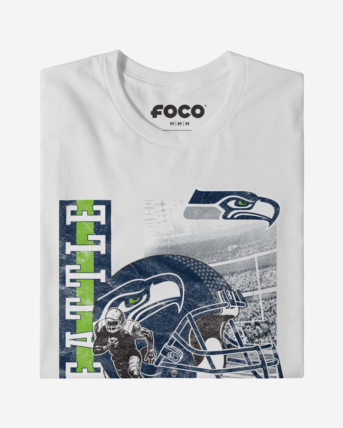 Seattle Seahawks Helmet Dash T-Shirt FOCO - FOCO.com