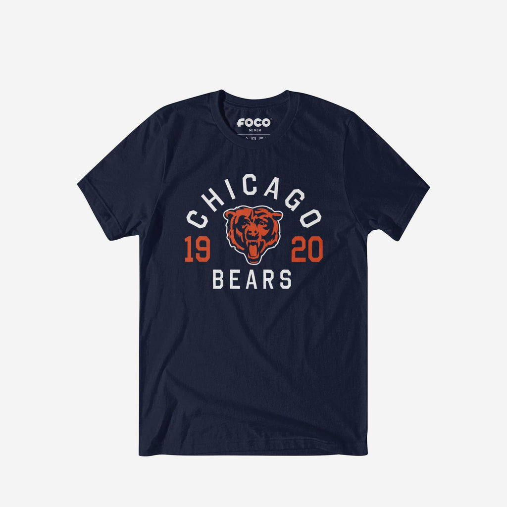Chicago Bears Heritage Print T-Shirt FOCO Black S - FOCO.com