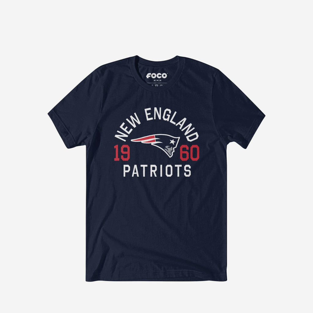 New England Patriots Heritage Print T-Shirt FOCO Black S - FOCO.com