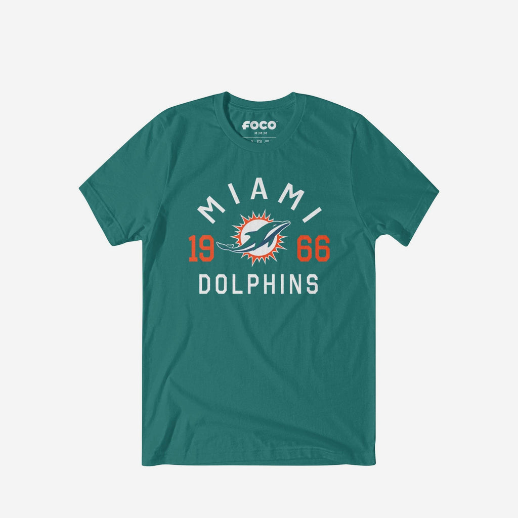 Miami Dolphins Heritage Print T-Shirt FOCO Black S - FOCO.com
