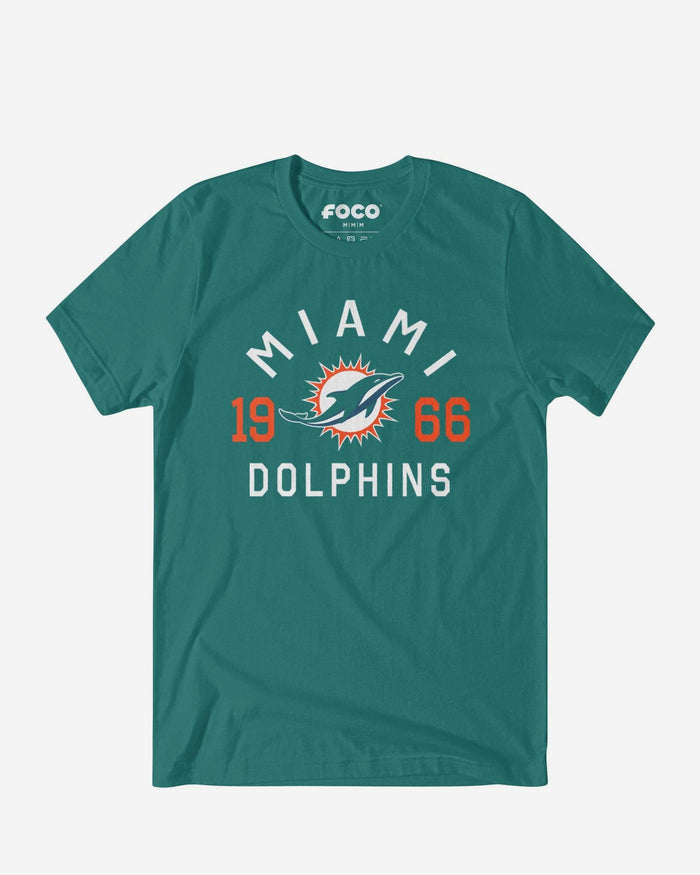 Miami Dolphins Heritage Print T-Shirt FOCO Black S - FOCO.com