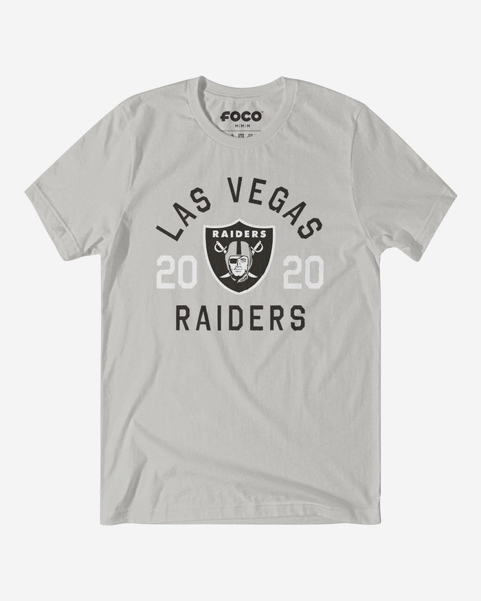 Las Vegas Raiders Heritage Print T-Shirt FOCO Black S - FOCO.com