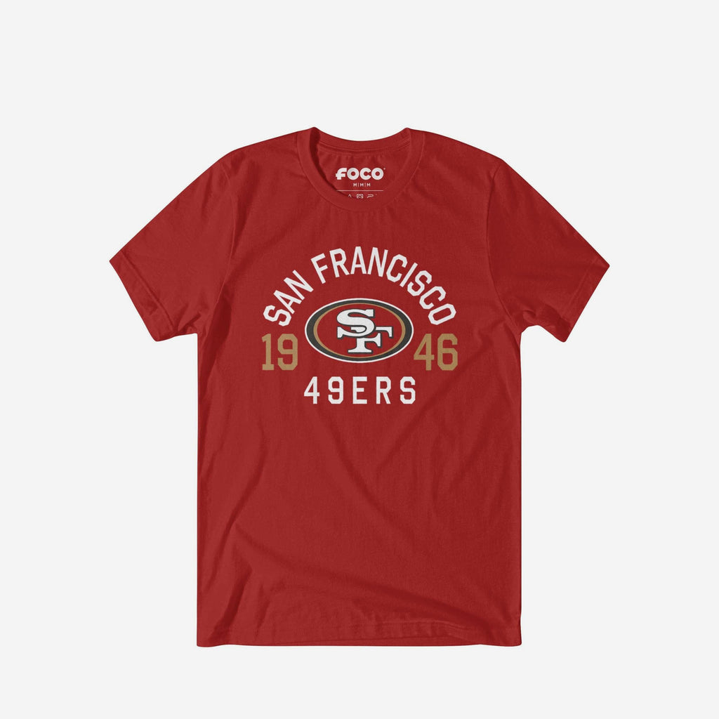 San Francisco 49ers Heritage Print T-Shirt FOCO Black S - FOCO.com