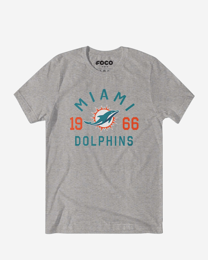 Miami Dolphins Heritage Print T-Shirt FOCO Black S - FOCO.com