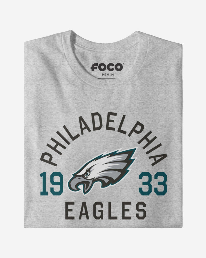 Philadelphia Eagles Heritage Print T-Shirt FOCO Ash S - FOCO.com