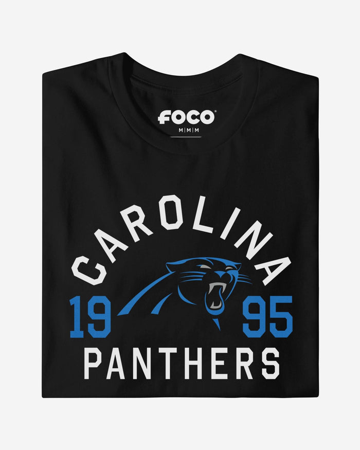 Carolina Panthers Heritage Print T-Shirt FOCO Aqua S - FOCO.com