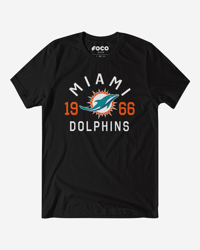 Miami Dolphins Heritage Print T-Shirt FOCO Black S - FOCO.com