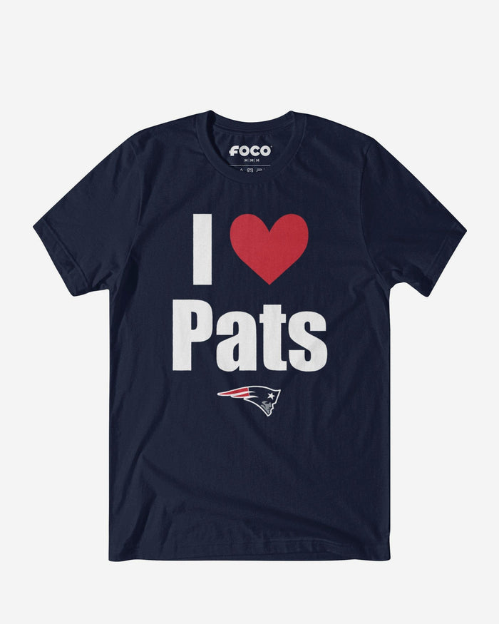 New England Patriots I Heart Pats T-Shirt FOCO Navy S - FOCO.com