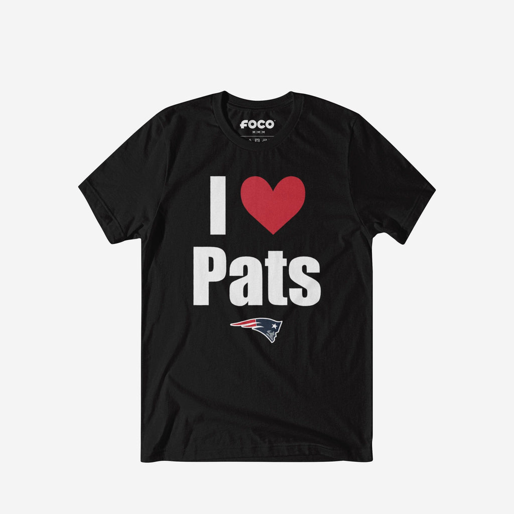 New England Patriots I Heart Pats T-Shirt FOCO Black S - FOCO.com