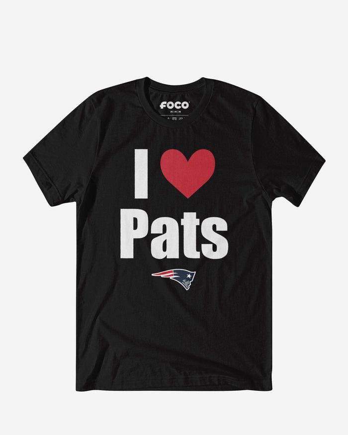 New England Patriots I Heart Pats T-Shirt FOCO Black S - FOCO.com