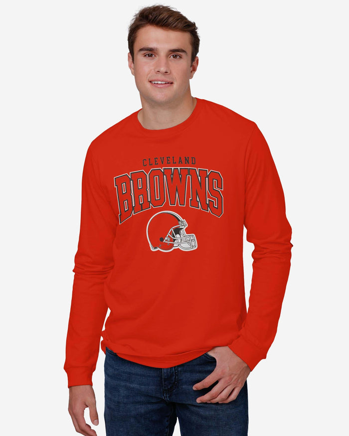 Cleveland Browns Classic Arched Logo Long Sleeve T-Shirt FOCO - FOCO.com