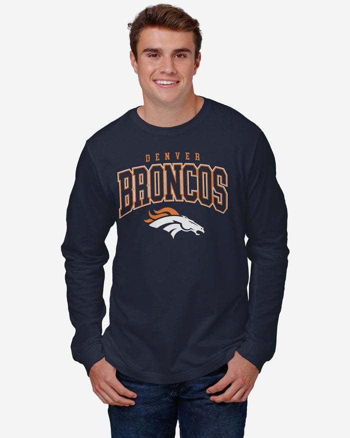 Denver Broncos Classic Arched Logo Long Sleeve T-Shirt FOCO - FOCO.com