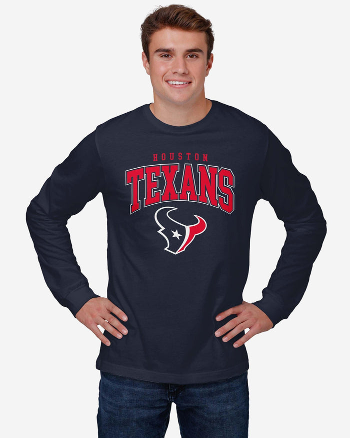 Houston Texans Classic Arched Logo Long Sleeve T-Shirt FOCO - FOCO.com