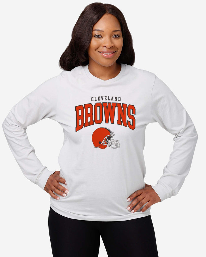 Cleveland Browns Classic Arched Logo Long Sleeve T-Shirt FOCO - FOCO.com