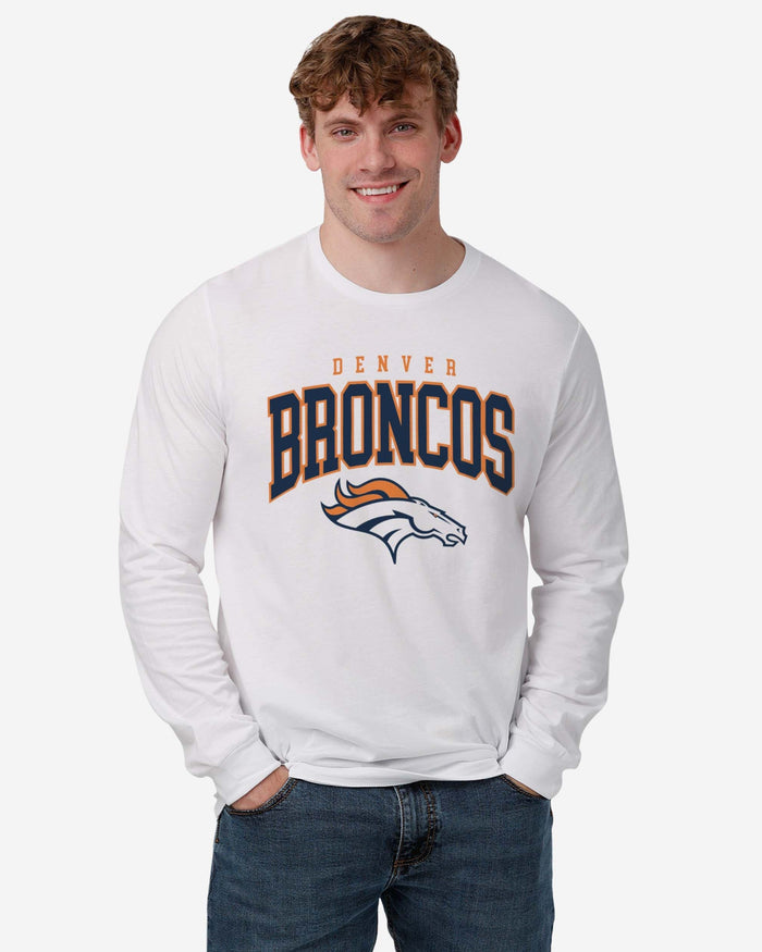 Denver Broncos Classic Arched Logo Long Sleeve T-Shirt FOCO - FOCO.com