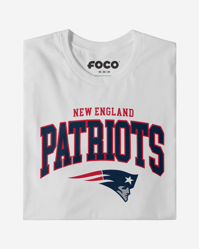 New England Patriots Classic Arched Logo Long Sleeve T-Shirt FOCO - FOCO.com