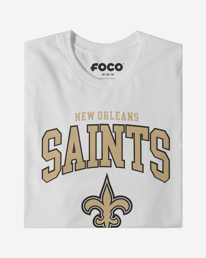 New Orleans Saints Classic Arched Logo Long Sleeve T-Shirt FOCO - FOCO.com