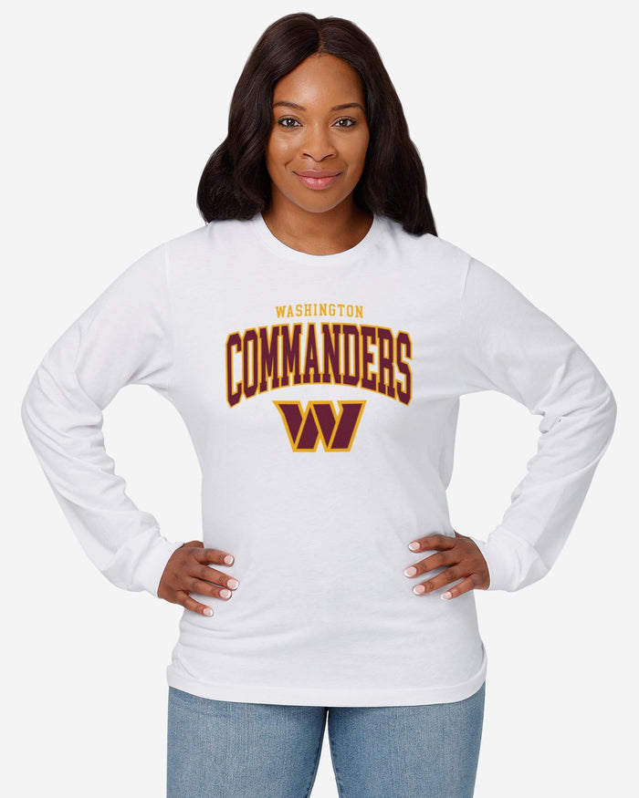 Washington Commanders Classic Arched Logo Long Sleeve T-Shirt FOCO - FOCO.com