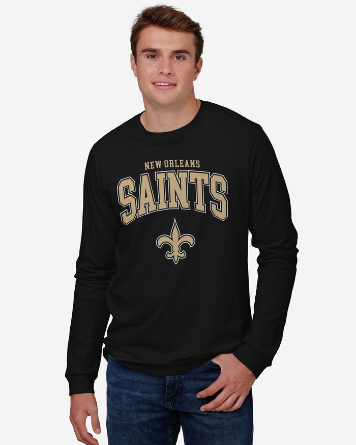 New Orleans Saints Classic Arched Logo Long Sleeve T-Shirt FOCO - FOCO.com