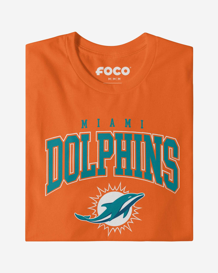 Miami Dolphins Classic Arched Logo Long Sleeve T-Shirt FOCO - FOCO.com