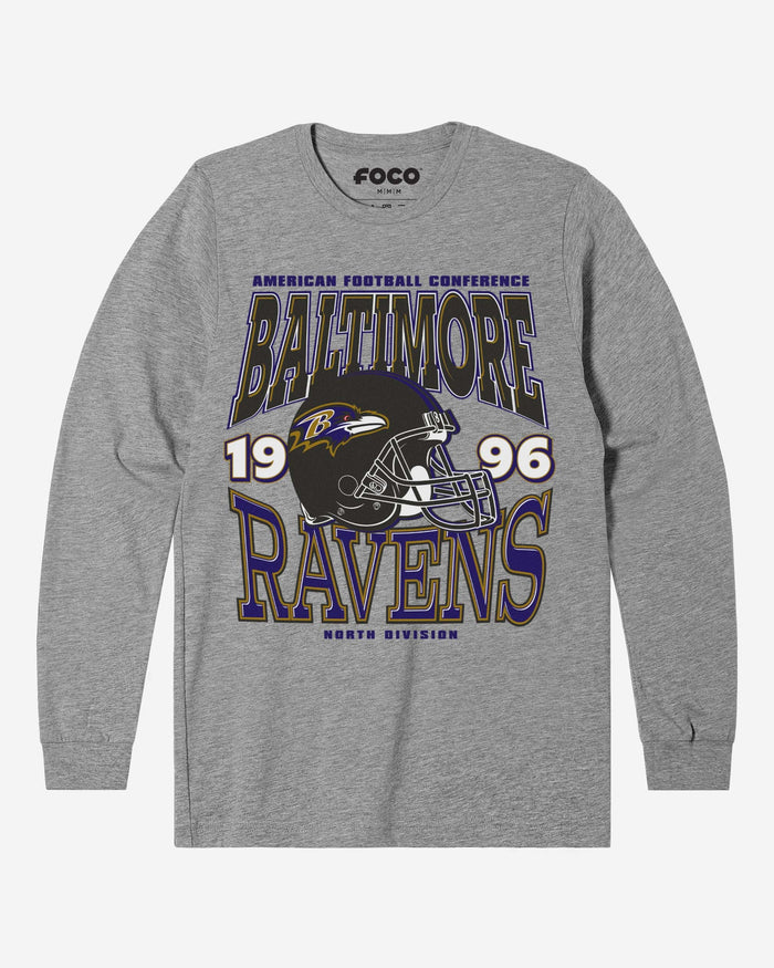 Baltimore Ravens Classic Team Helmet Long Sleeve T-Shirt FOCO S - FOCO.com