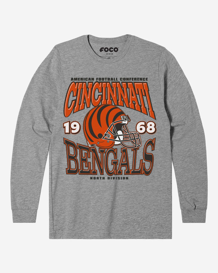 Cincinnati Bengals Classic Team Helmet Long Sleeve T-Shirt FOCO S - FOCO.com