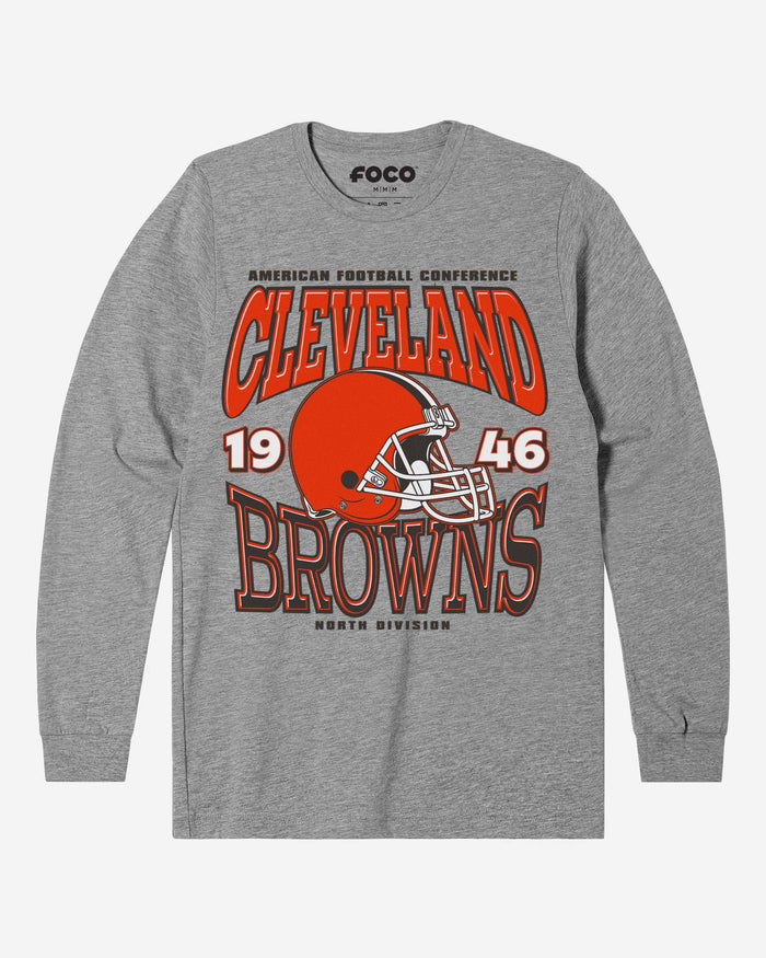 Cleveland Browns Classic Team Helmet Long Sleeve T-Shirt FOCO S - FOCO.com