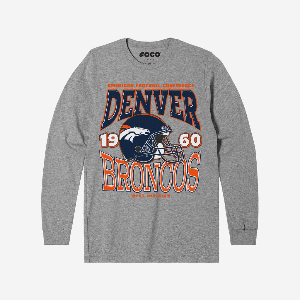 Denver Broncos Classic Team Helmet Long Sleeve T-Shirt