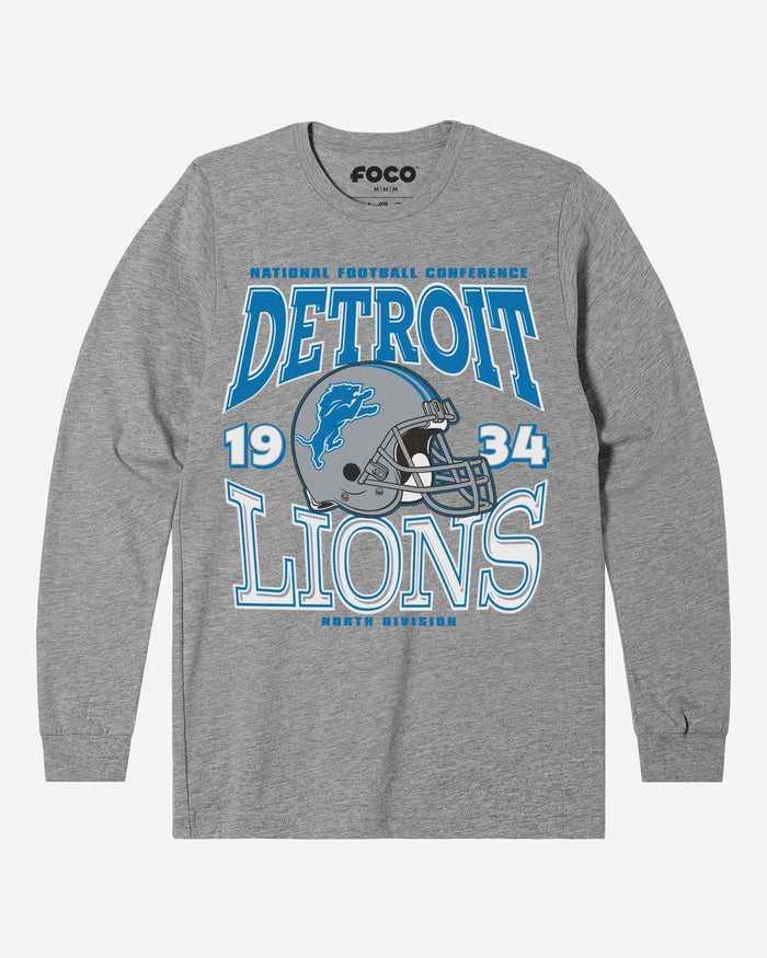 Detroit Lions Classic Team Helmet Long Sleeve T-Shirt FOCO S - FOCO.com