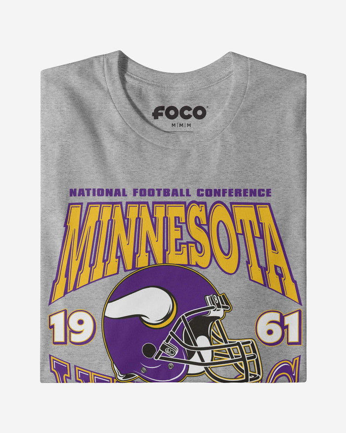 Minnesota Vikings Classic Team Helmet Long Sleeve T-Shirt FOCO - FOCO.com