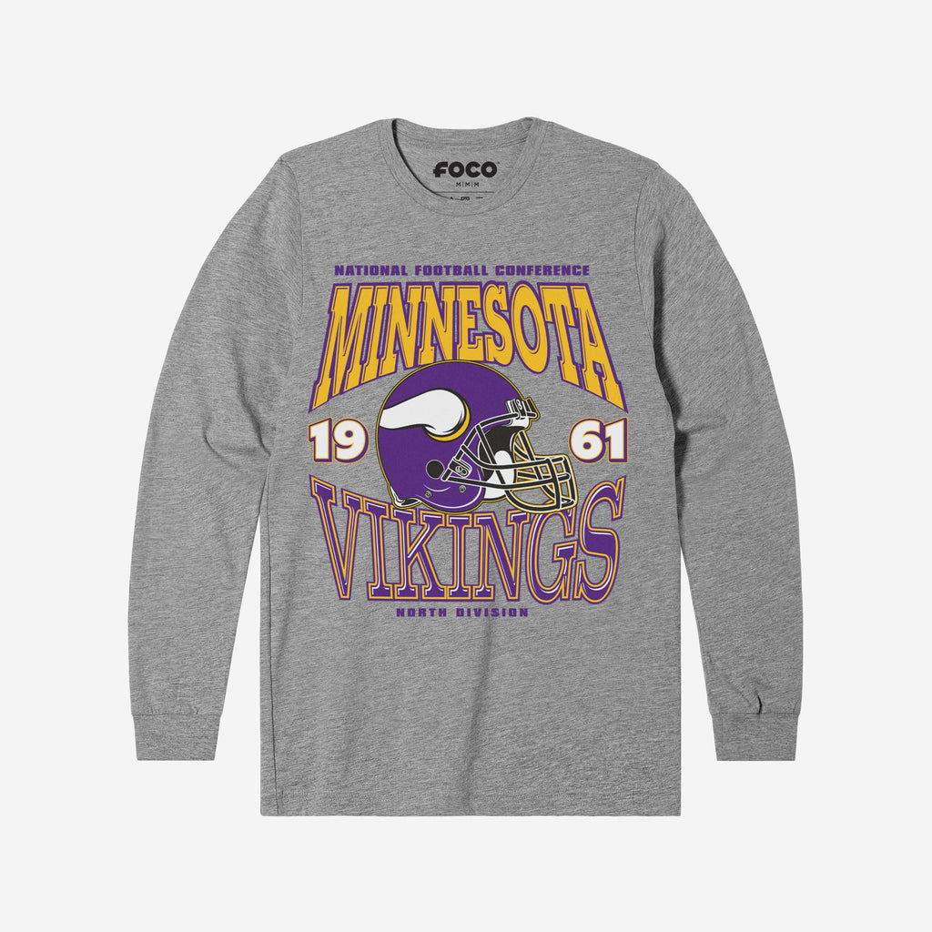 Minnesota Vikings Classic Team Helmet Long Sleeve T-Shirt