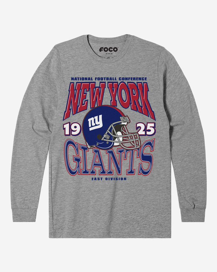 New York Giants Classic Team Helmet Long Sleeve T-Shirt FOCO S - FOCO.com