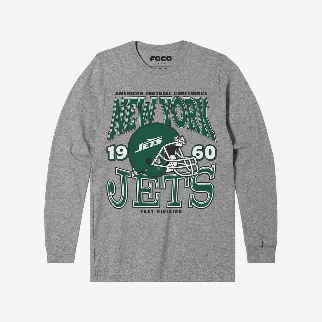 New York Jets Classic Team Helmet Long Sleeve T-Shirt FOCO S - FOCO.com