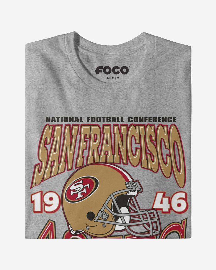 San Francisco 49ers Classic Team Helmet Long Sleeve T-Shirt FOCO - FOCO.com