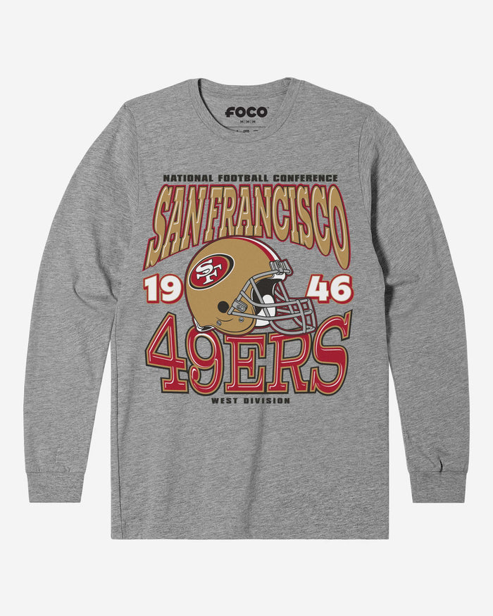 San Francisco 49ers Classic Team Helmet Long Sleeve T-Shirt FOCO S - FOCO.com