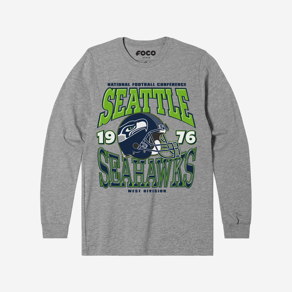 Seattle Seahawks Classic Team Helmet Long Sleeve T-Shirt