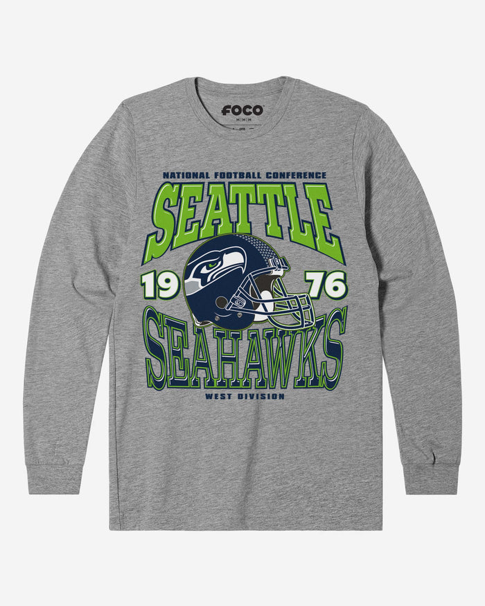 Seattle Seahawks Classic Team Helmet Long Sleeve T-Shirt FOCO S - FOCO.com