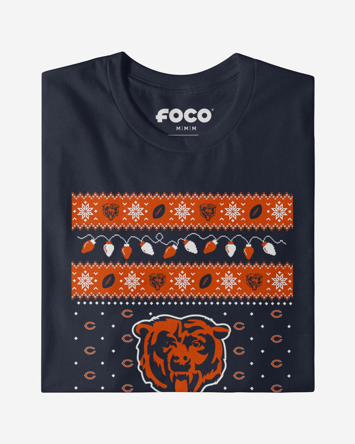 Chicago Bears Holiday Lights Sweater Long Sleeve T-Shirt FOCO - FOCO.com