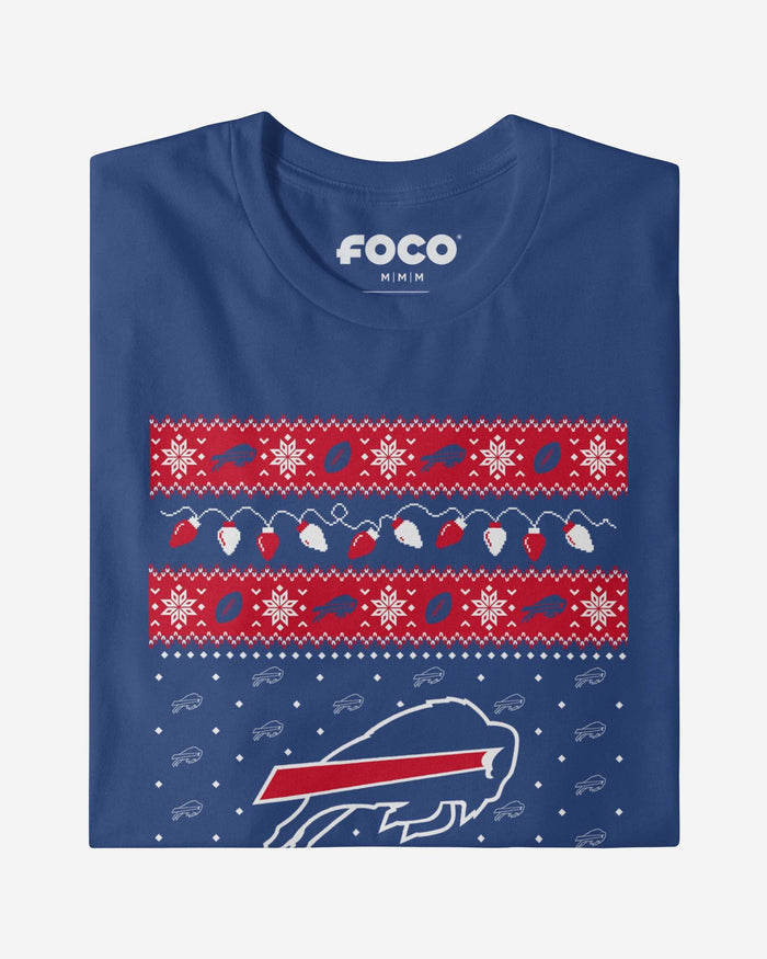 Buffalo Bills Holiday Lights Sweater Long Sleeve T-Shirt FOCO - FOCO.com